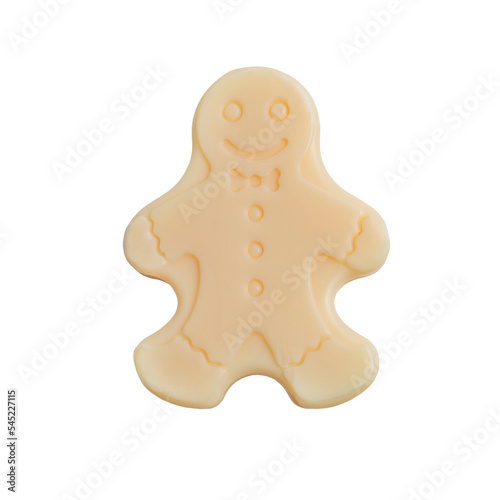 Gingerbread man, Christmas gifts and Christmas shopping. Isolated.