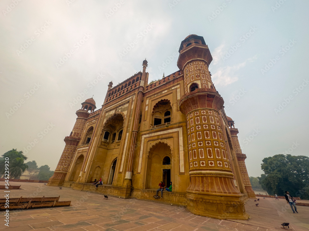 Safdarjung Tomb wide angle view image Monument in New Delhi