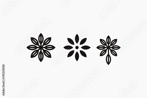  Simple jasmine flower vector icon