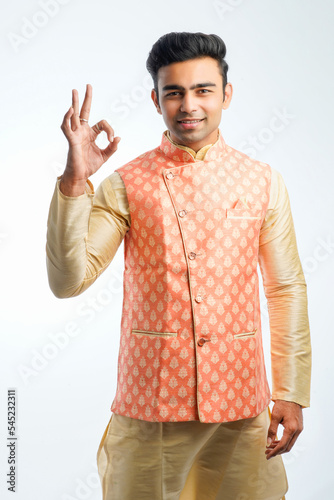 young indian man on traditional wear