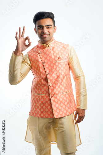 young indian man on traditional wear