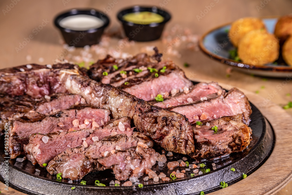 Typical colombian food and drinks, blue term meats Typical colombian food and drinks, blue term meats