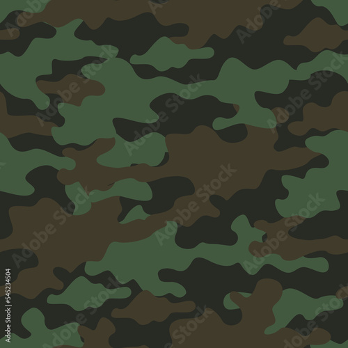Seamless background of wreath ornament. Forest disguise. Vector design. Pattern camouflage. Vector image.