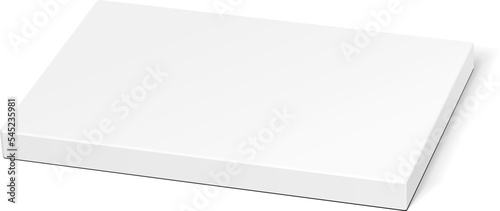 White Product Cardboard Package Box. Illustration Isolated On White Background. Mock Up Template Ready For Your Design. Vector EPS10