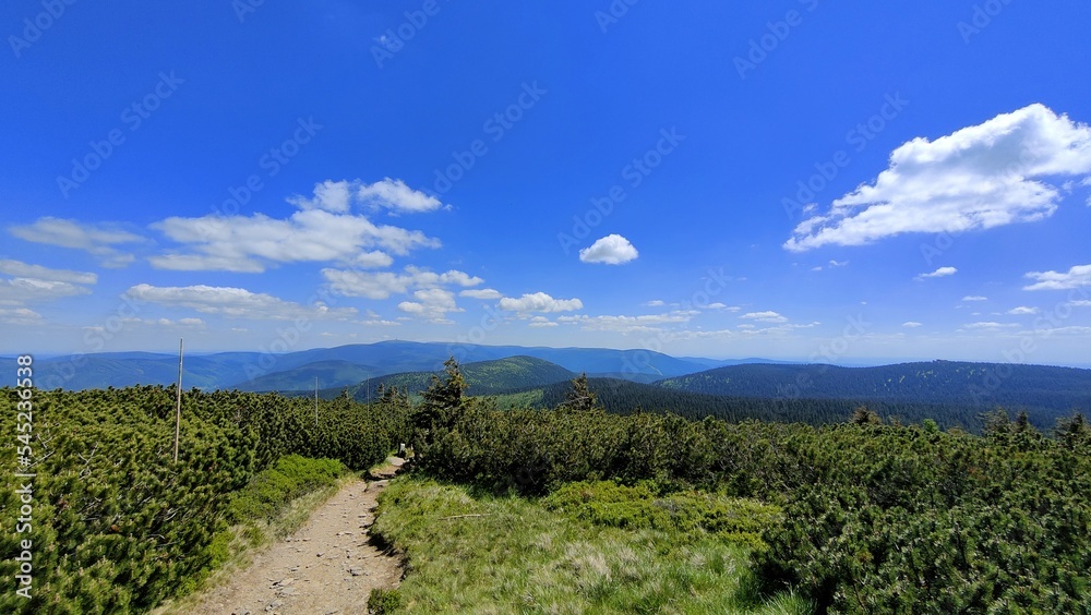 Obraz premium moon over the mountains