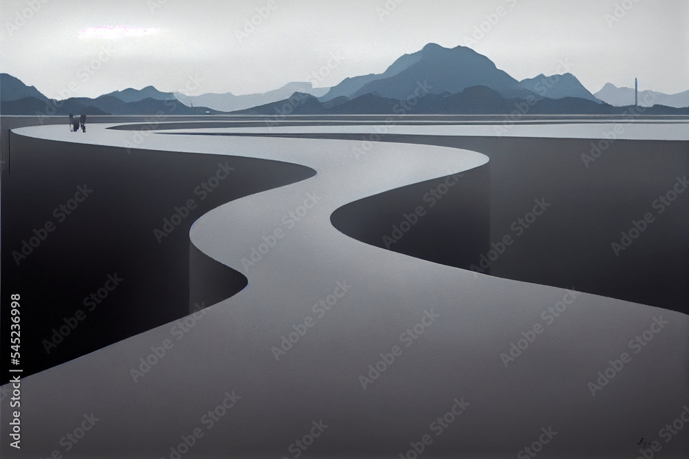 Pattern Gradient Texture Black and White Swooping Lines Abstract ...
