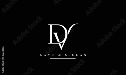 VD, DV, V, D abstract letters logo monogram