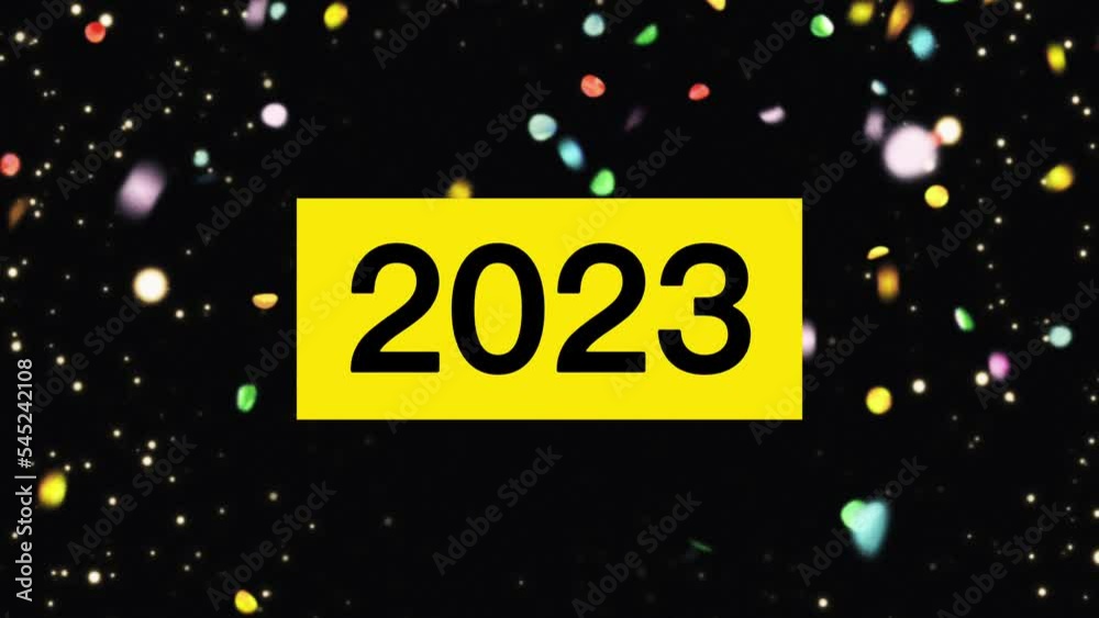 happy new year 2023 footage 4k video, transition 2022 to 2023 video