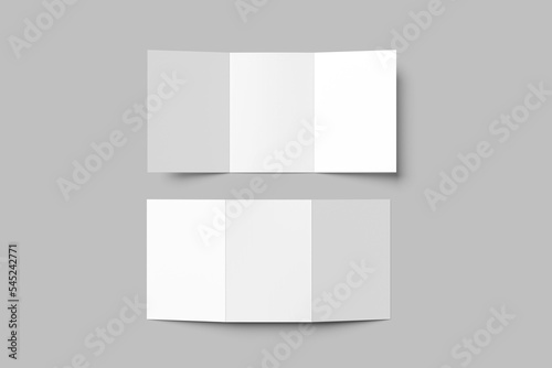Minimalist a5 trifold brochure mockup