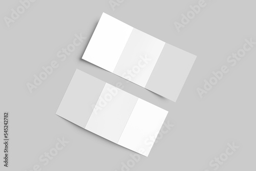 Minimalist a5 trifold brochure mockup