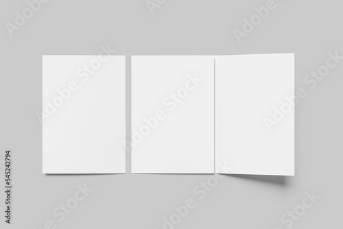 Minimalist a5 trifold brochure mockup