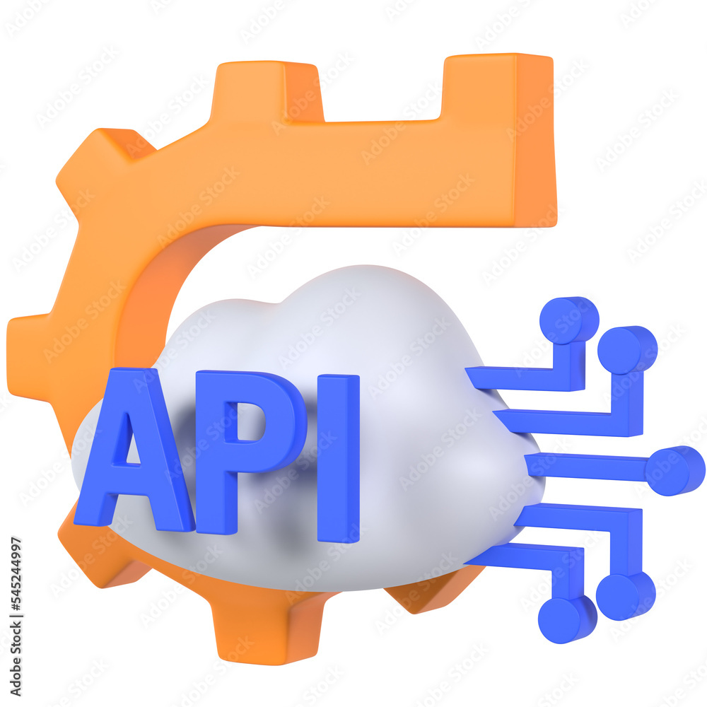 Obraz premium API 3D icon