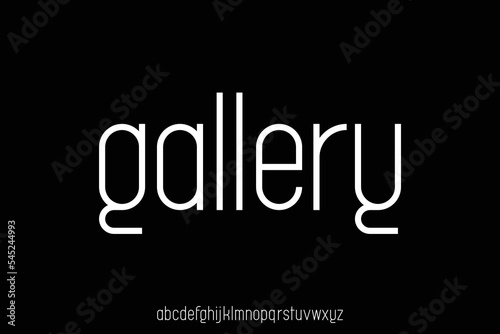 Elegant and unique minimal sans serif font vector