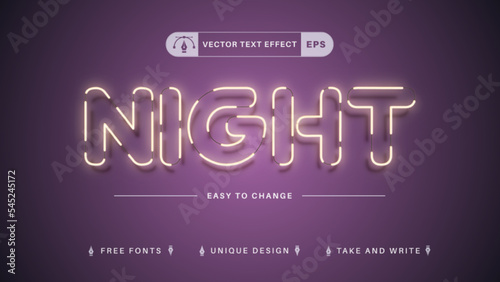Night Club - Editable Text Effect, Font Style