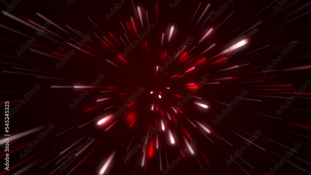 moving red and white light burst animation background