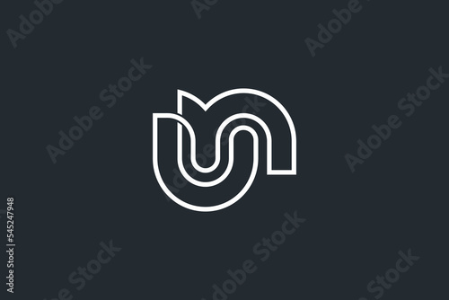 Abstract UN, NU, U, N Letters Logo Monogram icon.
