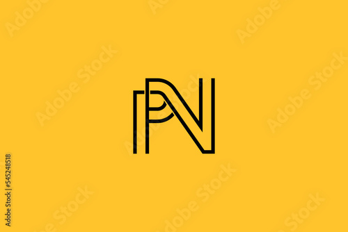 Abstract PN, NP, P, N Letters Logo Monogram icon.