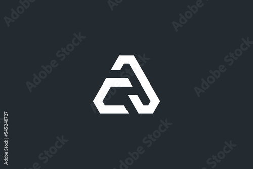 Abstract AC, CA, A, C Letters Logo Monogram icon.