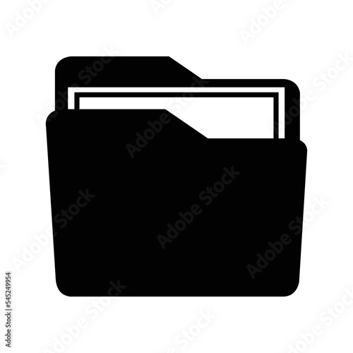 Data archives file folder icon | Black Vector illustration |