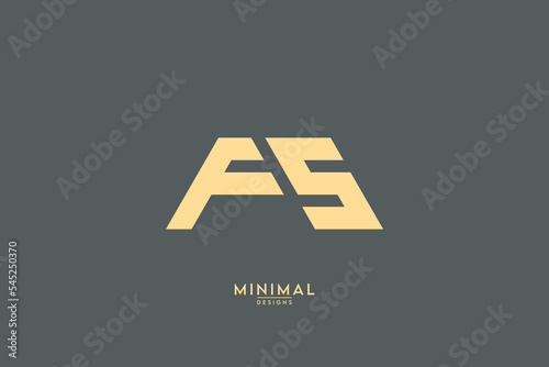 Creative simple minimal Letters FS, SF Logo Monogram icon