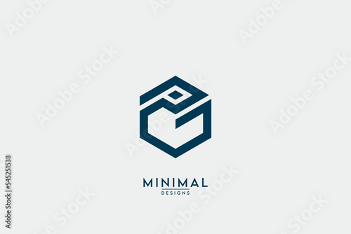 Initial letter GP, PG, G, P Logo Design Vector Template Element.