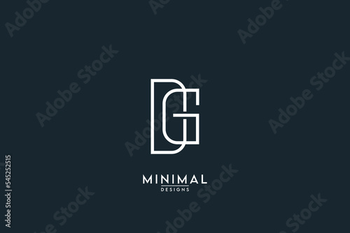 Abstract letter DG, GD, D, G Logo Design Vector Template Element.