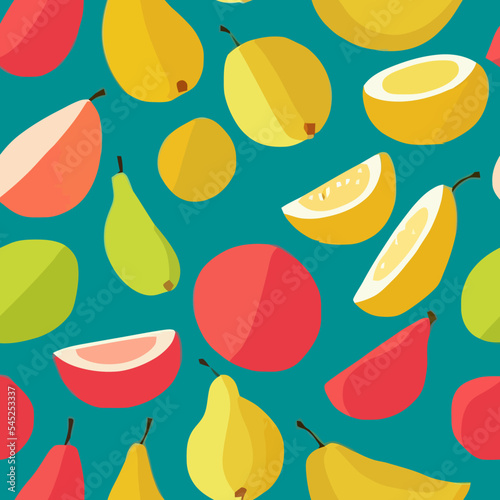Seamless fruity background pattern