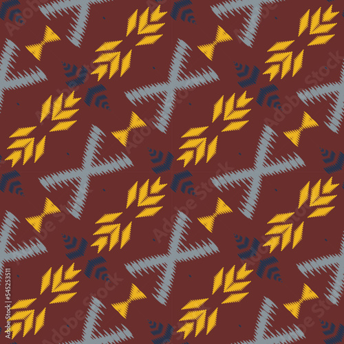 African ikat fabric tribal aztec Borneo Scandinavian Batik bohemian texture digital vector design for Print saree kurti Fabric brush symbols swatches