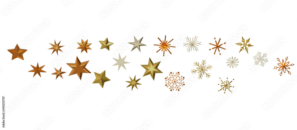 Snowflakes Falling On Snow - Winter Banner Snowflakes Falling On Snow - Winter Banner