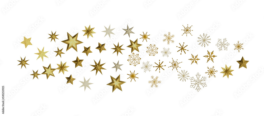 Winter christmas sky with falling snow