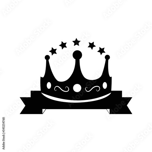 Benefits favorite queen crown icon | Black Vector illustration |