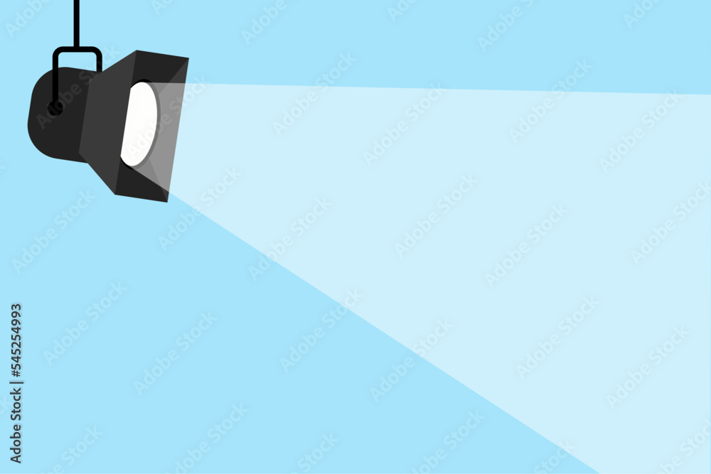 Banner spotlight background. Spotlight shining. Vector flat spotlight ...