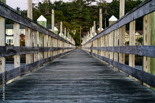 Dock over the Sheepscot River in Edgecomb, Maine