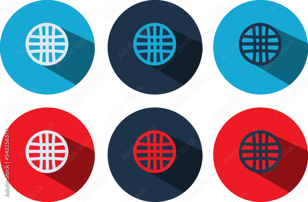 Set of social media and multi media icon with different colors Set of social media and multi media icon with different colors
