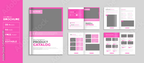 Product catalog brochure company profile template annual report cover layout, minimal business brochure a4 page template design