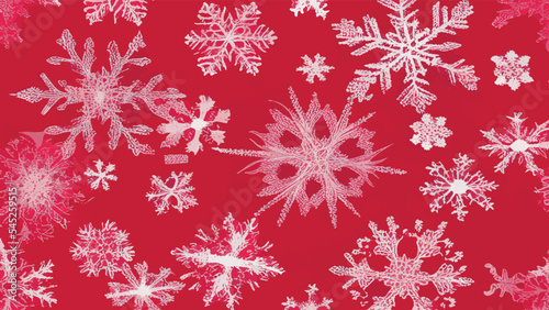 Wintry christmas design elements with snowflakes in different colours.Blurred wintry mix with falling snow on background for use as a texture.Crystal snowflake and circle elements vector graphics. 