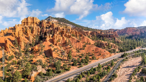 Beautiful scenery near the Red Canyon Visitor Center on Highway 12 in the Dixie National Forest - Utah photo