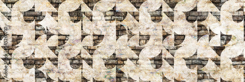 Wall Decor for interior home decoration, Ceramic Tile Design. it can be used for ceramic tile, wallpaper, linoleum, backdrop, coverpage, poster, textile, web page background -  Illustration
