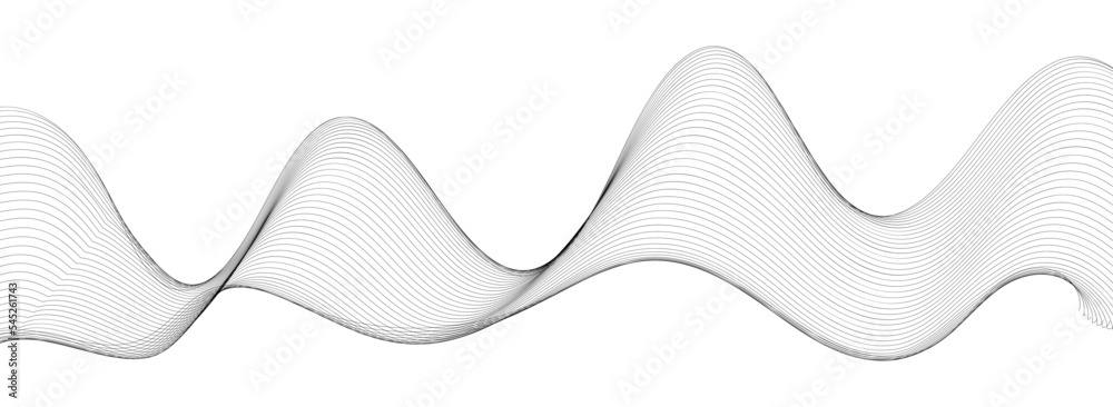 abstract wave lines on white background. business background lines wave ...