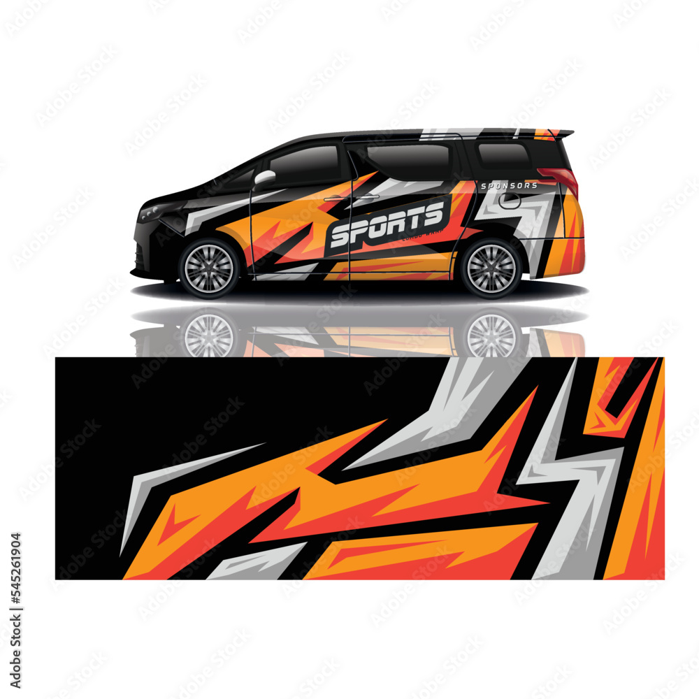 Car decal wrap design vector Car decal wrap design vector