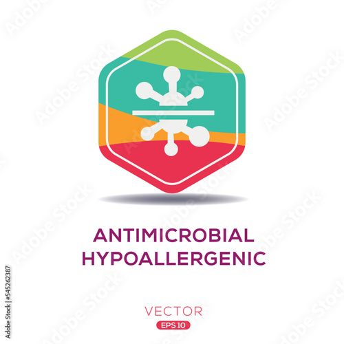 Creative (Antimicrobial hypoallergenic) Icon, Vector sign.