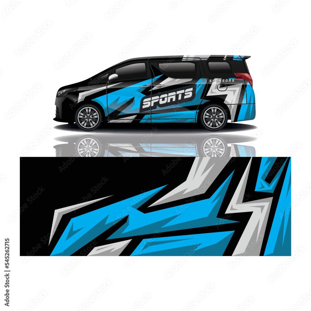 Car decal wrap design vector Car decal wrap design vector
