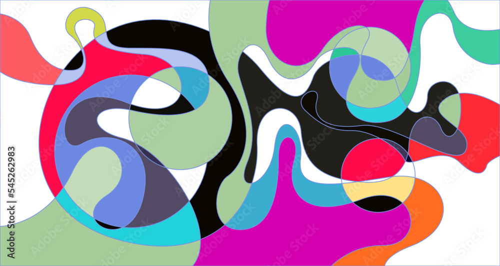 Obraz premium Vector colorful abstract psychedelic liquid and fluid background pattern