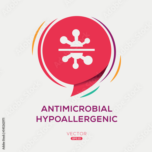 Creative (Antimicrobial hypoallergenic) Icon, Vector sign.