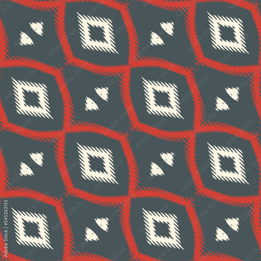 Ikat chevron tribal Africa Seamless Pattern. Ethnic Geometric Ikkat ...