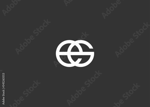 initials letter eg or ge logo design vector illustration template