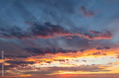 Dramatic orange sunrise