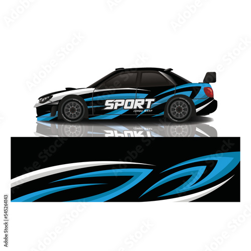 Car decal wrap design vector