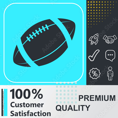 American football logo icon. Social media sign. Vector illustration