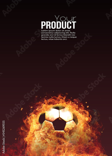 Soccer Ball on Fire. photo